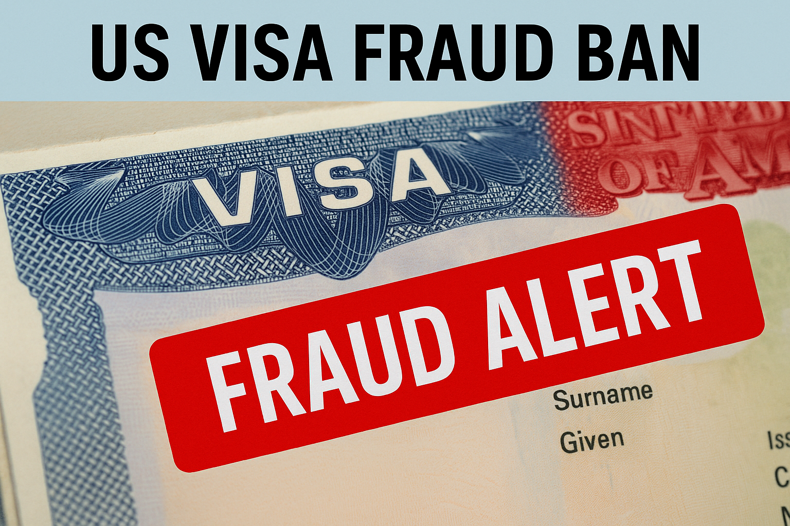 US Visa Fraud Ban